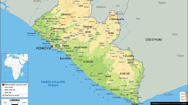 Liberia Map - Thumb