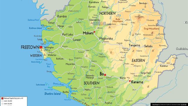 Sierra Leone map - thumb